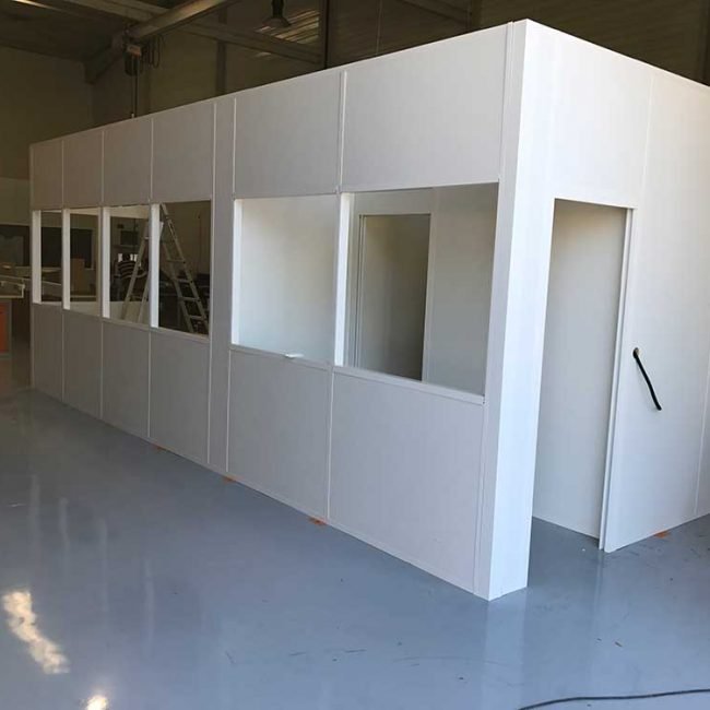 cloison modulaire en aluminium