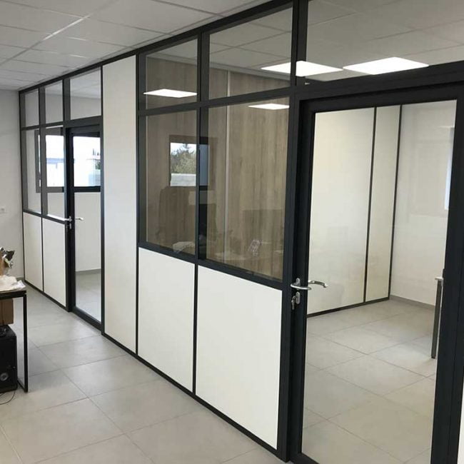 cloison modulaire en aluminium