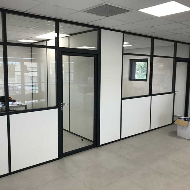cloison modulaire en aluminium